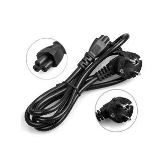 WG - Napajalni kabel WG Mickey Mouse / CEE 7/7 na IEC C5 / 1, 5 m / črn