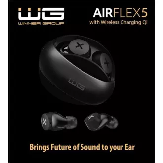 WG - Slušalke Bluetooth WG AirFlex 5, ENC, podpora Qi, črne