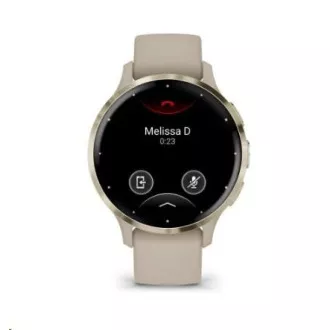 Garmin Venu® 3S, luneta iz nerjavečega jekla Soft Gold, ohišje francoske sive barve, silikonski trak