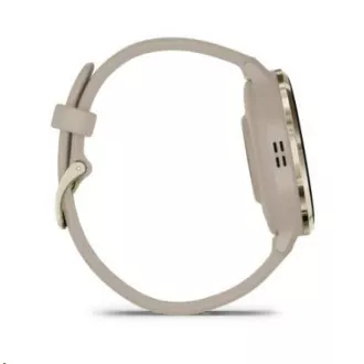 Garmin Venu® 3S, luneta iz nerjavečega jekla Soft Gold, ohišje francoske sive barve, silikonski trak