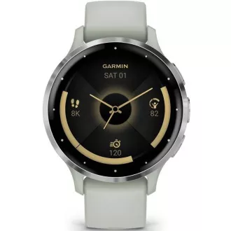 Garmin Venu® 3S, srebrna/žagasto siva, silikonski trak Garmin Venu® 3S, srebrna/žagasto siva, silikonski trak
