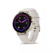 Garmin Venu® 3S, luneta iz nerjavečega jekla Soft Gold, ohišje slonokoščene barve, silikonski trak