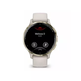 Garmin Venu® 3S, luneta iz nerjavečega jekla Soft Gold, ohišje slonokoščene barve, silikonski trak