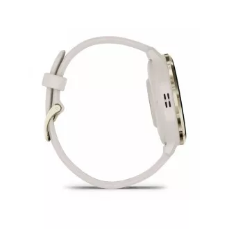 Garmin Venu® 3S, luneta iz nerjavečega jekla Soft Gold, ohišje slonokoščene barve, silikonski trak