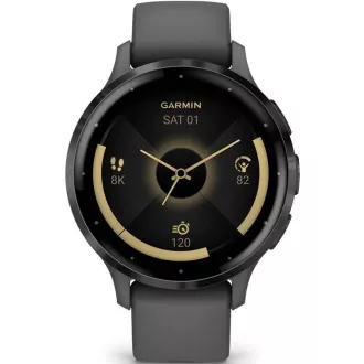 Garmin Venu® 3S, skrilavka/siva, silikonski trak