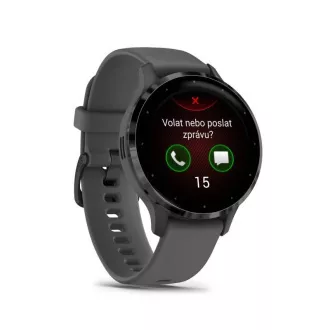 Garmin Venu® 3S, skrilavka/siva, silikonski trak