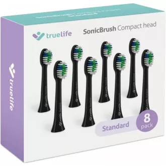 TrueLife SonicBrush kompaktne glave Black Standard 8 paketov