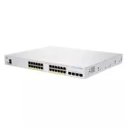 Cisco stikalo CBS250-24P-4G (24xGbE, 4xSFP, 24xPoE , 195W, brez ventilatorja)