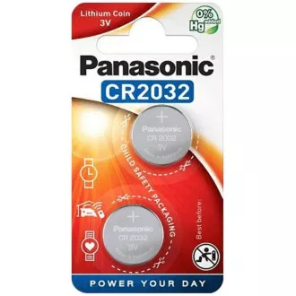 PANASONIC Litijeva baterija (gumbna celica) CR-2032EL/2B 3V (Blistr 2pcs)