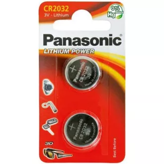PANASONIC Litijeva baterija (gumbna celica) CR-2032EL/2B 3V (Blistr 2pcs)