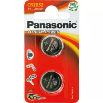 PANASONIC Litijeva baterija (gumbna celica) CR-2032EL/2B 3V (Blistr 2pcs)
