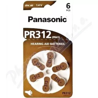 PANASONIC Cink Air baterija PR-312(41)/6LB AA 1, 2V (Blistr 6pcs)
