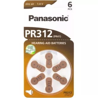 PANASONIC Cink Air baterija PR-312(41)/6LB AA 1, 2V (Blistr 6pcs)