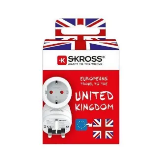 SKROSS Potovalni adapter UK za uporabo v Združenem kraljestvu, tip G