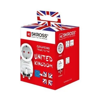 SKROSS Potovalni adapter UK za uporabo v Združenem kraljestvu, tip G