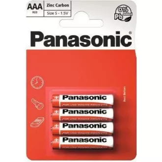 PANASONIC rdeče baterije R03RZ/4P AAA 1, 5V (paket 4 kosov)