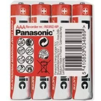 PANASONIC rdeče baterije R03RZ/4P AAA 1, 5V (paket 4 kosov)