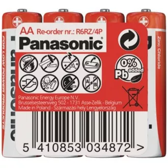 PANASONIC Rdeče baterije R6RZ/4P AA 1, 5V (paket 4 kosov)