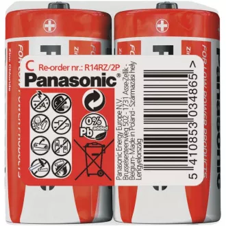 PANASONIC Rdeče baterije R14RZ/2P C 1, 5V (paket 2 kosov)