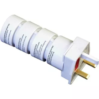 Potovalni adapter Solight, zložljiv, bel