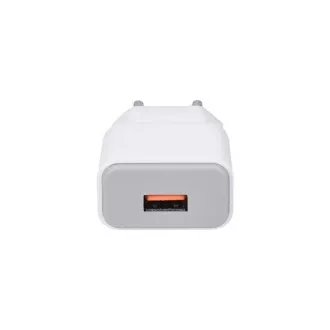 Solight polnilni adapter USB, hitro polnjenje: 1x USB Qualcomm, 5V2A/9V1,5A/12V1A, AC 230V, bela/siva
