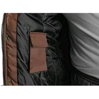 Jakna CXS IRVINE, zimska, moška, rjavo-črna, velikost 2,5 mm. L