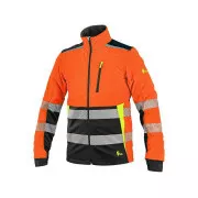 Jakna CXS BENSON, opozorilna, softshell, oranžno-črna, velikost 4,5 mm, w/r. L