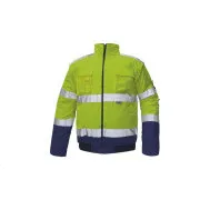 CLOVELLY pilotska jakna HV rumena/navy XS