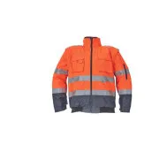 CLOVELLY jakna za pilote HV, oranžna/temno modra, velikost M