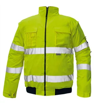 CLOVELLY pilotska jakna HV oranžna/navy 2XL
