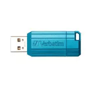 VERBATIM 32 GB Store 'n' Go PinStripe Flash Drive, karibsko modra