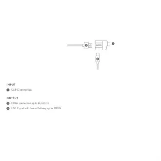 DICOTA Mini adapter USB-C na HDMI s PD (4k/100W)