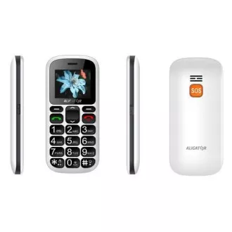Aligator A321 Senior Dual SIM, bel stojalo za polnjenje Aligator A321 Senior Dual SIM, bel stojalo za polnjenje