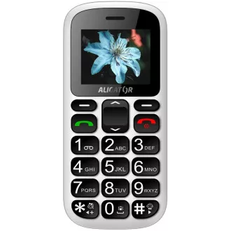 Aligator A321 Senior Dual SIM, rdeče-črno   stojalo za polnjenje