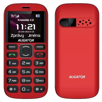 Aligator A720 4G Senior, rdeča in črna   stojalo za polnjenje
