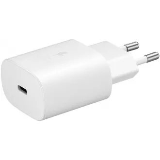 Samsung Potovalni polnilnik EP-TA800XWE, hitro polnjenje 25 W, kabel USB-C, bel