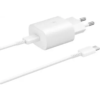 Samsung potovalni polnilnik EP-TA800NWE, hitro polnjenje 25 W, USB-C, bel