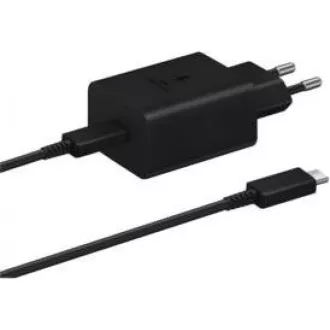 Samsung potovalni polnilnik EP-T4510XBE, hitro polnjenje 45 W, USB-C   podatkovni kabel USB-C, črn