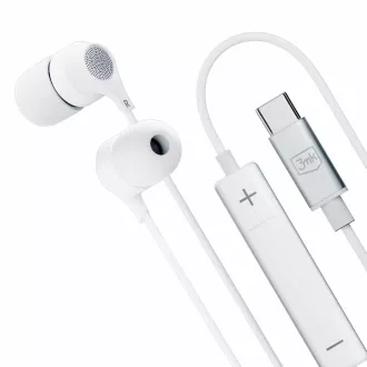 3mk slušalke - Žične slušalke USB-C, bele