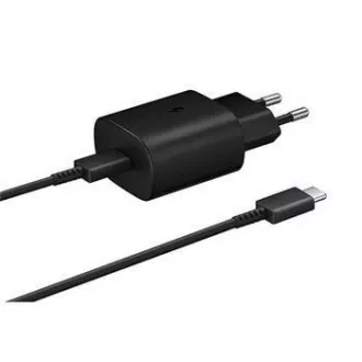 Samsung napajalnik EP-TA800EBE   kabel EP-DG980BBE USB-C, 25 W, črn, (v razsutem stanju)