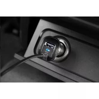 Avtomobilski polnilnik Aligator Turbo charge, 12/24 V, 2, 4 A, USB-C, 1x izhod USB, črn