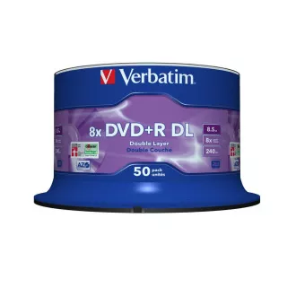 VERBATIM DVD R(50 kosov)/dvoslojni/vreteno/ 8X 8,5 GB Matt Silver VERBATIM DVD R(50 kosov)/dvoslojni/vreteno/ 8X 8,5 GB Matt Silver