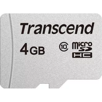 TRANSCEND MicroSDHC kartica 4GB 300S, razred 10, brez adapterja