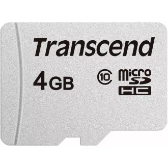 TRANSCEND MicroSDHC kartica 4GB 300S, razred 10, brez adapterja