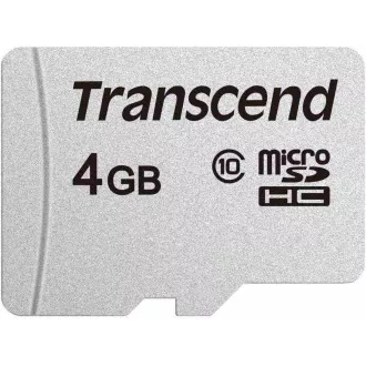 TRANSCEND MicroSDHC kartica 4GB 300S, razred 10, brez adapterja