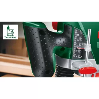 Bosch POF 1200 AE zgornji rezkalni stroj, 1200 W, Softgrip, predizbira vrtljajev, blokada vretena