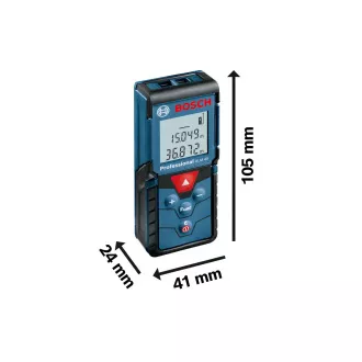 BOSCH GLM 40, laserski merilnik razdalje, območje 0, 15 - 40, 00 m, 635 nm, < 1 mW