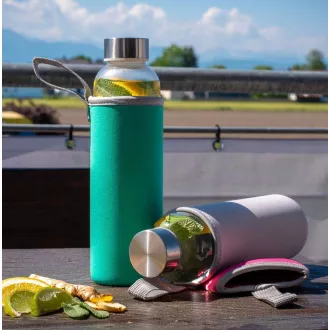 Steuber Steklena steklenica s pokrovom 500 ml, siva
