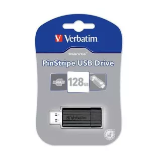 VERBATIM USB Flash Disk Store \'n\' Go PinStripe 128 GB - črna