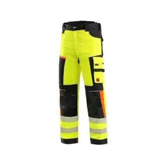 Opozorilne hlače CXS BENSON, moške, rumeno-črne, velikost 56